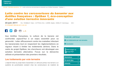 Lutte contre les cercosorioses du bananier aux Antilles françaises : Optiban 1, éco-conception d'une solution terrestre innovante