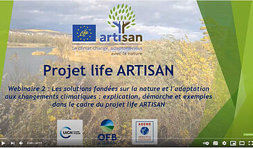 [Projet life ARTISAN] n°2- Solutions fondées sur la nature et adaptation aux changements climatiques